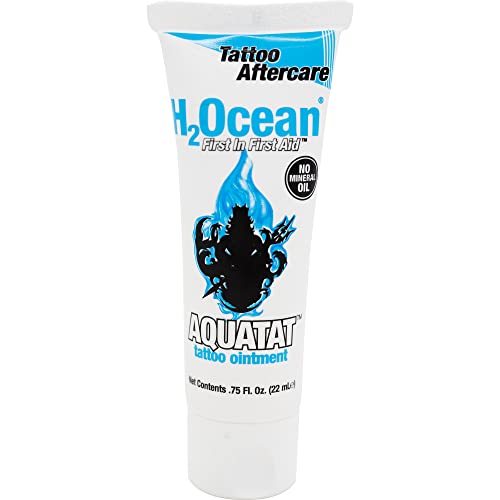 H2Ocean Aquatat Tattoo Aftercare Healing Ointment, Lotion & Moisturizer Cream for Your New Inked Tattoos.75 Oz