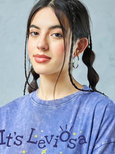 Image of Bewakoof Women's Cotton Printed Oversized Fit Half Sleeve Round Neck T-Shirt | Casual wear | Streetwear | Oversized Tshirt for Woman Cotton| Baggy