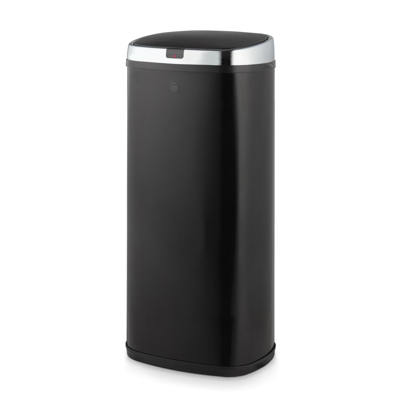 Swan  50L Square Sensor Bin Black - Medium
