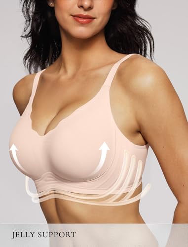 Wireless Seamless Bras for Women No Underwire Push Up Scalloped V Neck Full Coverage Support Bralettes Everyday Bras2