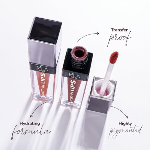 Image of Mila Beaute Locked In Lips Transfer Proof Liquid Lipstick | 12 Hrs Non Transfer | Highly Pigmented and Hydrating | Transfer Proof Formula with Hyaluronic Acid | Smooth Glide Application - (Sour Punch, 4.5 ml)
