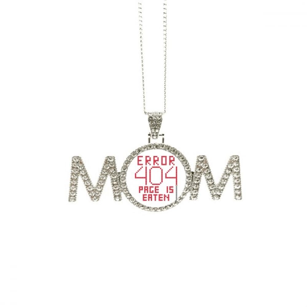 Collier inscription Programmer 404 Error Page Is Eaten pour maman - 4