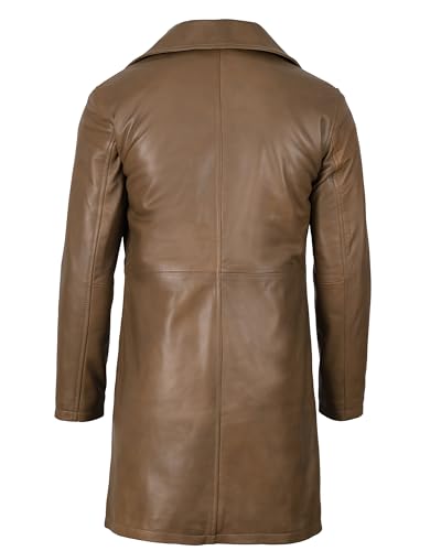 Decrum Leather Coat Men - Casual Car Coat Style Real Lambskin Mens Leather Coat4