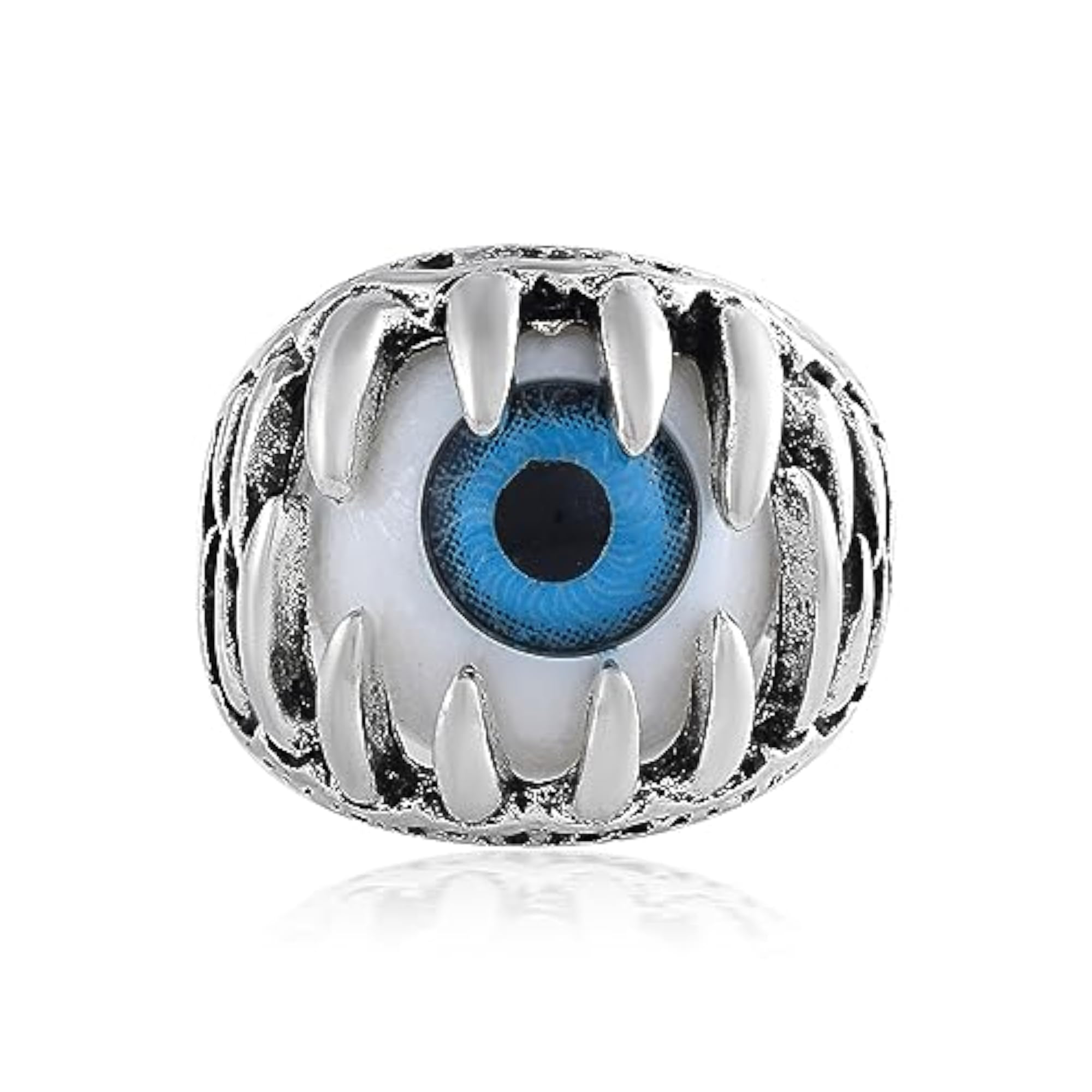 Brass Antique Finish Evil Eye Fashion Finger Ring, Unisex
