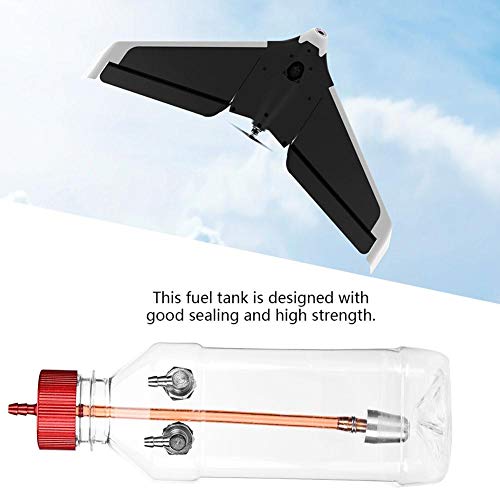 SUNWOW RC Engine Gas Fuel Tank, Remote Control Model Accessory Parts Transparent Plastic Fuel Tank for RC Airplane(360ml(26-40CCFor Aircraft)) - Thumbnail 6