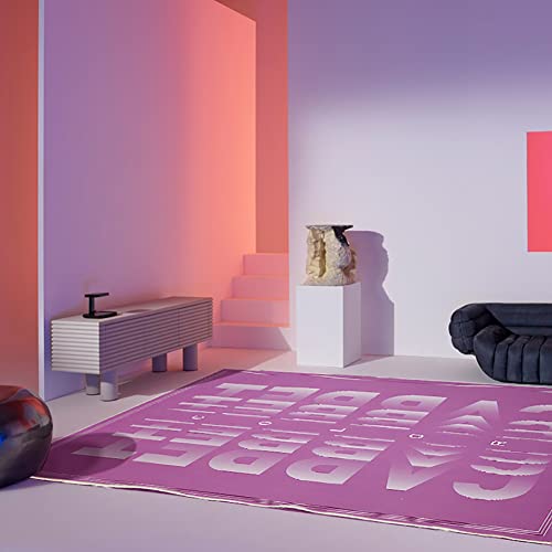 Tapis d'art décoratif violet Ruby Lil design abstrait moderne et durable - 7
