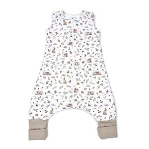 Albero Mio Slaapzak met voeten 2,5 tog | 90 x 36 cm | Mouwloze ribgebreide trappelzak | 100% katoenen hoes | Voor jongens en meisjes | Bosvrienden