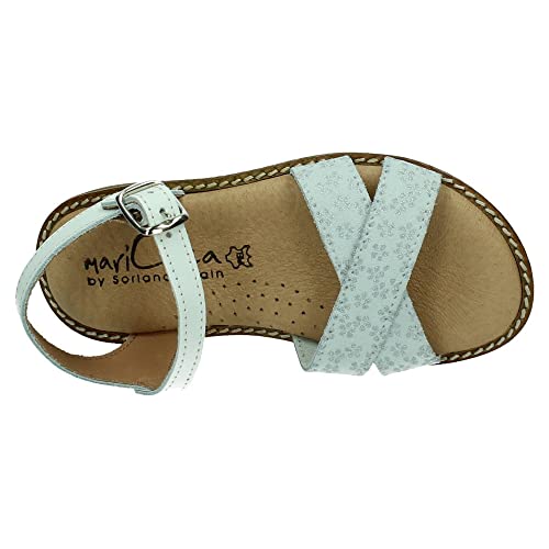 Sandales fille blanches FLORECILLES 403 confortables pour mariage - 5