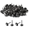 Premium Black Thumb Tacks, Extra Long Push Pins for Heavy Duty Use, Perfect for Upholstery and Carpet on Wood, 100Pcs