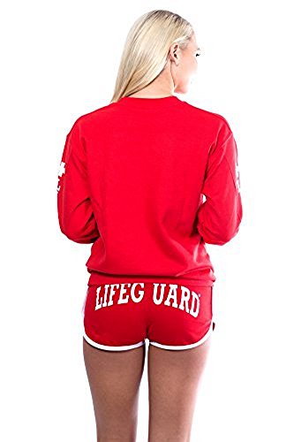 LIFEGUARD Red Crew Neck Sweatshirt for Women, Teen & Girls, Ladies.3