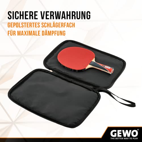 GEWO Single Case Master, Robust Table Tennis Bat Cover for One Racket, Nylon Table Tennis Bag with Padded Racket Compartment - Image 2