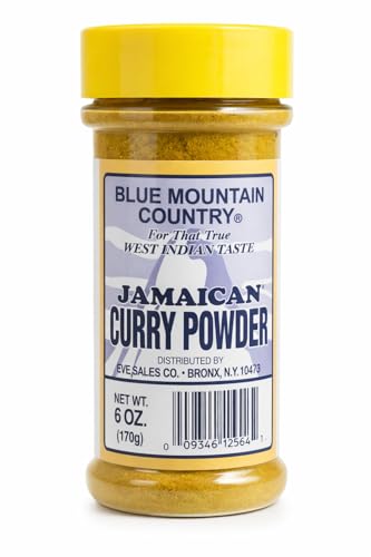 Jamaican Curry Powder 6 oz (170g) – Authentic Caribbean Curry Spice Blend, Traditional West Indian Seasoning for Chicken, Goat, Beef, Seafood & Vegetables Blue Mountain Country