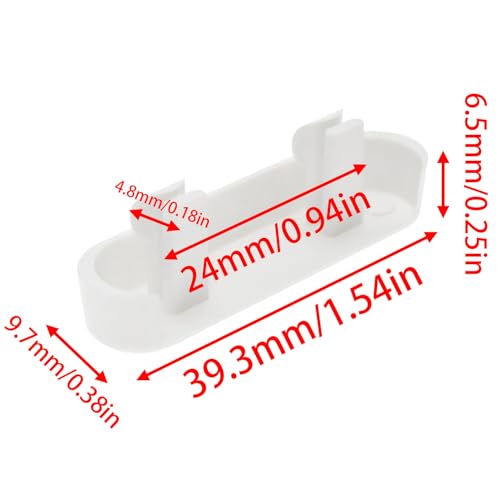 AYLIFU 25 Pieces Window Drain Cover Drain Cover Drip Cover White 1.57×0.39×0.25 inch for Decorative Cover Window Accessories - Thumbnail 4