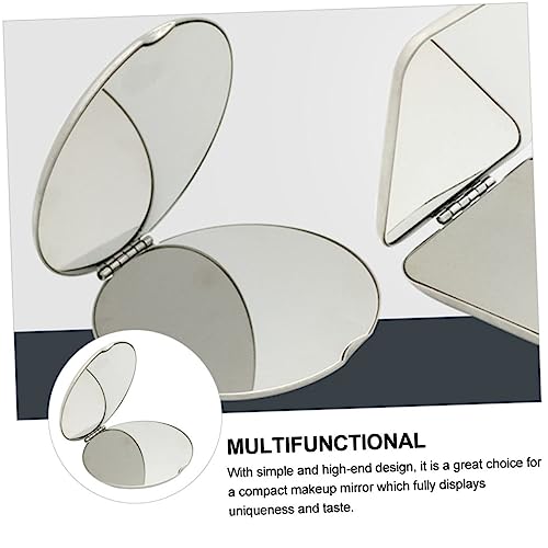 MAGICLULU 2 espejos portátiles de acero inoxidable mini compactos miniatura 4