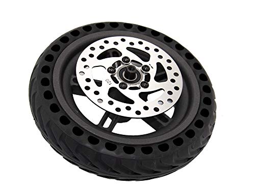 ehua® Roue Arrière avec Disque, Pneu Plein Xiaomi Trottinette Pro/Pro2 Uniquement, Dure Anti Crevaison Anti dérapant Increvable Solide 8,5 Pouces Cover