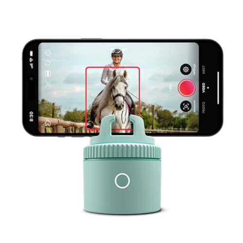 Image of Pivo Equestrian Pod Standalone Auto Tracking Phone Holder, Face, Body & Horse Tracker, 360° Rotation, 6 Speed, Stand for Video Recording (Green)