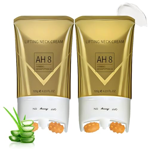 PEAQ SKIN PEAQ Neck Firming Cream PEAQ AH-8 Firming Lifting Neck Cream with Roller Lifting Loose Skin Smooths Wrinkles & Moisturizing Skin Care (2)