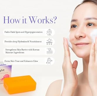 Glutalight Glutathione Dark Spot Remover Soap | Korean Skincare Hydrating Soap | Hyaluronic Acid, Niacinamide & Ceramide | Achieve Glass Skin Glow | Even Skin Tone & Fades Hyperpigmentation |Pack of 2