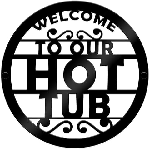 Red Ocean Hot Tub Acrylic Garden Sign Cover