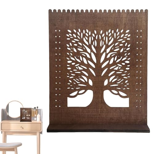 Genérico Expositor De Pendientes - Expositor De Pulseras De Madera - Organizador De Joyería Para Mujer Y Niña Con Soporte Y Colgador Decoración Vintage Para Tocador