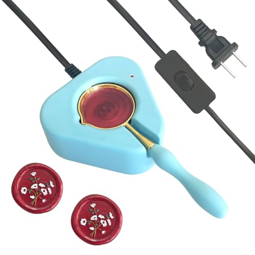 Electric Wax Seal Warmer, Spoon and Sealing Seal Beads for Wax Seal Stamp Envelope Letter Art Craft