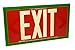 Fulham Lighting FLPL50SRG FireHorse-FreeLite Sign-50 FT Visibility-Single Face-Red Background-Green Frame-(+) Photoluminescent Exit Sign