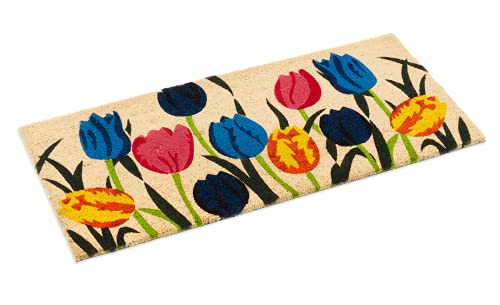 Ecomills Multi Tulip Coco Coir Door Mat, 22" x 47"