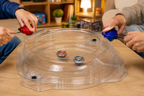 Image of DB Battle Spinning Top Stadium-Arena | Extra Large Dual Lane Spinner Toy Battle Arena | Premium Plastic Indoor Game for Spinning Top Toy & Lattu-Blade Battles (Large Size)