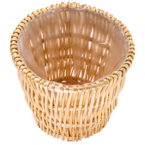 Poubelle en rotin tressé salle de bain Healvian panier de rangement
