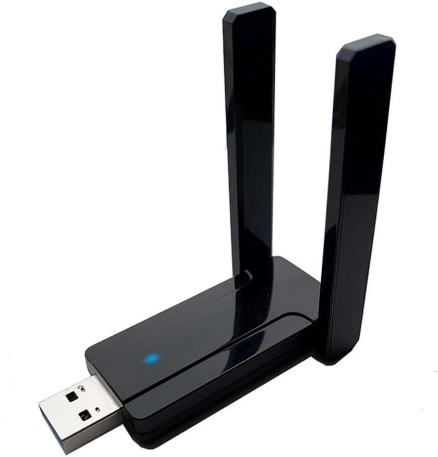 Realtek RTL8812AU Dual-Band USB Wi-Fi Adapter – 2.4GHz & 5GHz – 2× 5dBi Antennas – 802.11a/b/g/n/ac – Monitor Mode, Packet Injection, Aircrack-ng – Compatible with Kali Linux, Linux, macOS & Windows