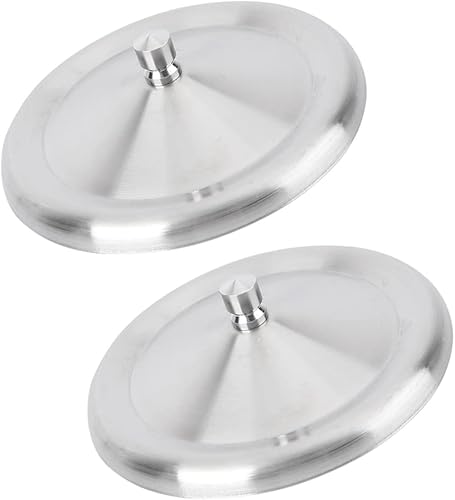 2 tazas de café con tapas de acero inoxidable, tapa de repuesto, tapa para tazas, cubierta de agua, acero inoxidable, color plateado