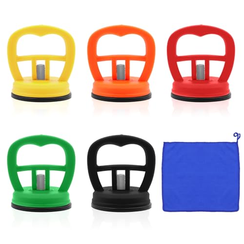 5 Piezas Ventosas de Vacío, Scettar Ventosa para Abolladuras de Coche-Alta Potencia de Succión, para Reparación de Abolladuras de Coche, Pantalla, Cristales, Azulejos