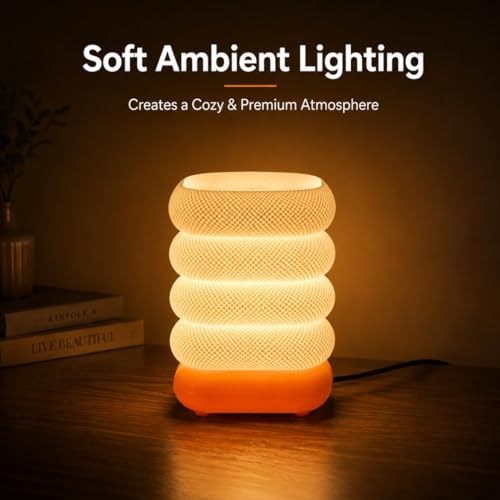 Image of Handcrafted Wooden Table Lamp, Minimalist Lighting for Bedroom, Living Room & Office, Eco-Friendly Desk Lamp, LED Bulb Compatible, Rustic Home Decor Accent Light (Minimalist)