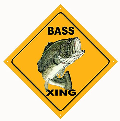 ArtFuzz Bass Xing Fishing Sign 1212