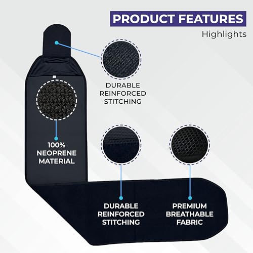 Image of Aknit Stomach Belt for Weight Loss - Adjustable Sauna Sweat Waist Trimmer for Belly Fast Burn, Core Support & Tummy Slimming for Men and Women