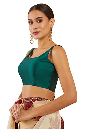 Image of Soch Women's Art Silk Regular Fit Sleeveless Blouse