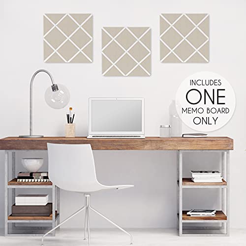 Sweet Jojo Designs Boho Bohemian Fabric Memory Memo Photo Bulletin Board - Gender Neutral Ivory Cream Beige Tan Off White Taupe For Woodland Farmhouse Botanical Floral Linen Collection #TOP1