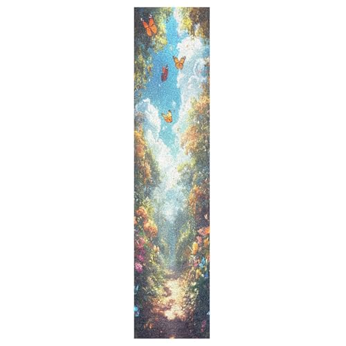 CEBUGI Forest Skateboard Grip Tape 33x9in Waterproof Tear-Proof Longboard Grip Tape Bubble Free Non-Slip Scooter Grip Tape for Girls Boys