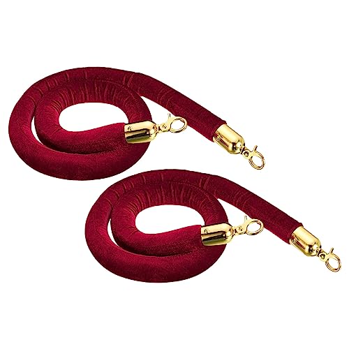 Corde en velours rouge YOKIVE délimitation de tapis rouge pour soirée de gala et cinéma