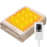 電気毛布 掛け敷き兼用【3分速暖・AI加熱保護機能】190×130cm 省エネ 丸洗い可 3段温度調節 5段階タイマー 過熱保護 電磁波カット 両面使用可能 ダニ退治 頭寒足熱 切り忘れ防止 電気ひざ掛け 電気ブランケット 膝掛け 肩かけ 毛玉なし 暖房器具 ギフト ダブルサイズ