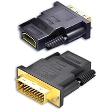 Cyberguys! DVI to HDMI Adapter, 2-Pack Bi-Directional DVI-D Male to HDMI Female Converter 4K/30Hz UHD Video Support for Monitor, HDTV, Projector, PC, PS4, Laptop Gold-Plated Connectors