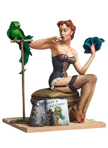 Kit modelo resin 1:22 figura fashion girl con base miniatura 2