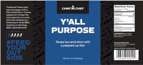 Image of Camp Chef Y'all Purpose Seasoning 10.7 oz Net Wt