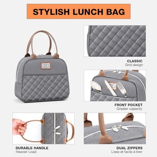 Lekesky Insulated Lunch Bag for Women