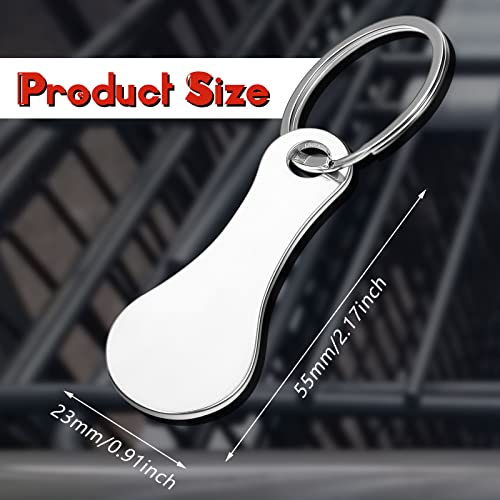 Image of Shimeyao 4 Pcs Portable Aluminum Alloy Keyring Shopping Cart Trolley Tokens Quarter Keychains Gift for Men Women Valentines