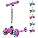 WeSkate - Patinete Infantil de 3 Ruedas para Principiantes, niños de 4 a 8 años, Mini Patinete con Ruedas Luminosas y Manillar Ajustable sobre 3 Niveles, Ligero y fácil de Transportar