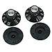 Dopro Quality 4pcs Witch Hat Knobs Skirted Knobs with Set Screw 2V2T for 72 Telecaster Custom or Amplifiers