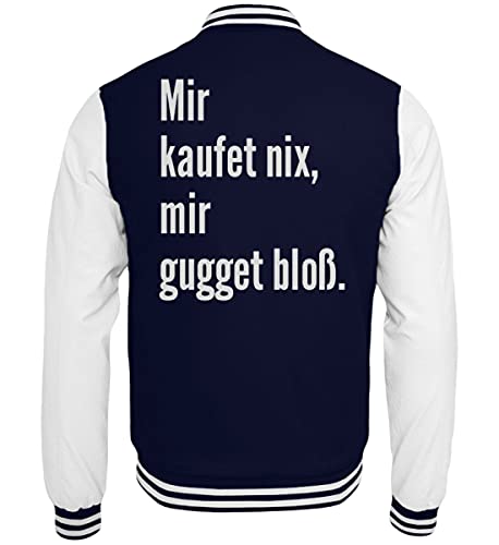 Veste de survêtement Collège pour homme style rétro veste Oxford bleu marine et blanc taille XXL
