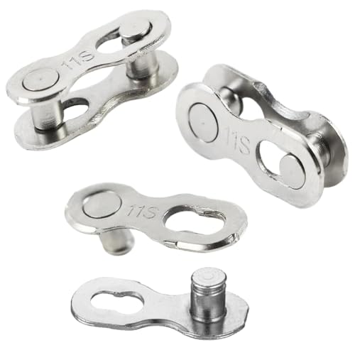 URYVAIW Eslabón Rápido Bicicleta 11 Velocidades, 3 Pares, Reutilizable, Acero Plateado, Eslabón para MTB & Bicicleta de Carretera, Empalme Rápido para Reparación de Cadena