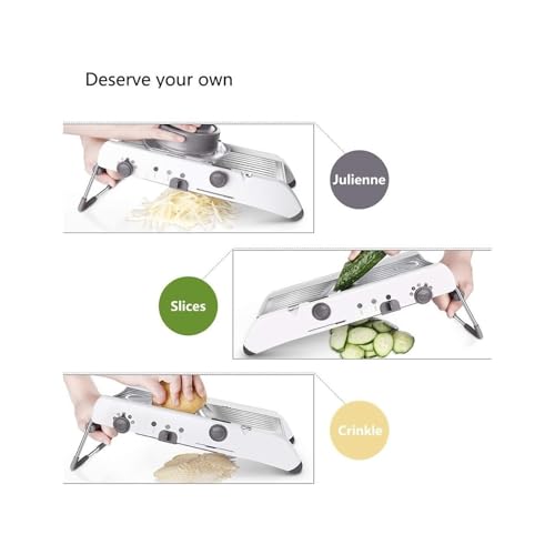 Mandolina ajustable para cortar y rallar verduras miniatura 6